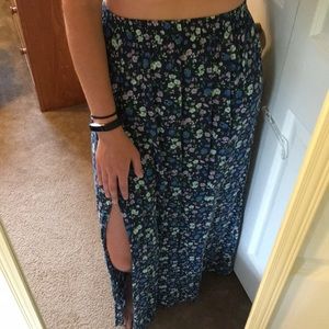 Floral Print Maxi Skirt from Hollister